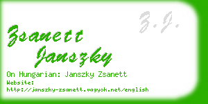 zsanett janszky business card